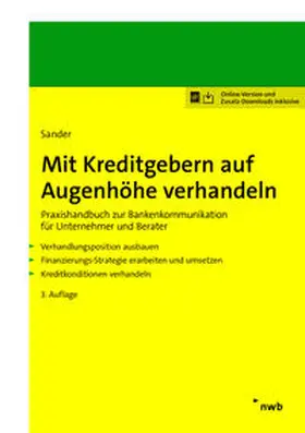 Sander |  Mit Kreditgebern auf Augenhöhe verhandeln | Buch |  Sack Fachmedien