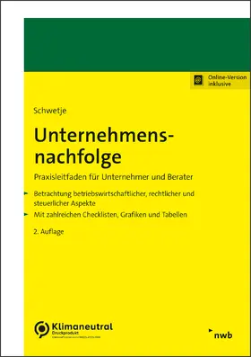Schwetje |  Unternehmensnachfolge | Buch |  Sack Fachmedien