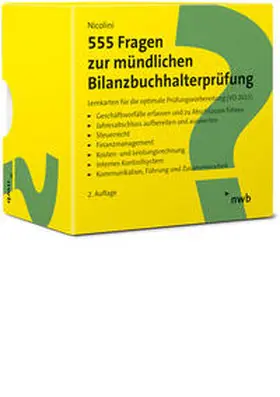 Nicolini | 555 Fragen zur mündlichen Bilanzbuchhalterprüfung | Buch | 978-3-482-66602-5 | sack.de