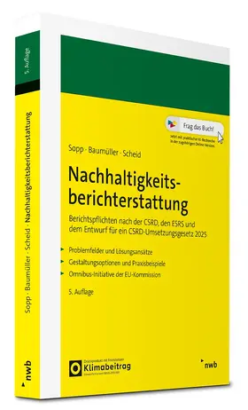 Sopp / Baumüller / Scheid |  Nachhaltigkeitsberichterstattung | Buch |  Sack Fachmedien