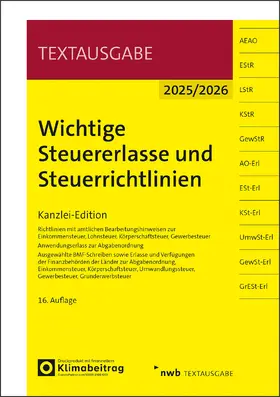  Wichtige Steuererlasse und Steuerrichtlinien | Buch |  Sack Fachmedien