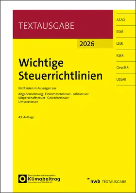 Wichtige Steuerrichtlinien | Medienkombination | 978-3-482-68643-6 | www2.sack.de