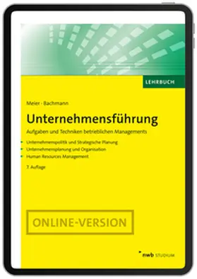 Meier | Unternehmensführung | Online-Buch | 978-3-482-69293-2 | www2.sack.de