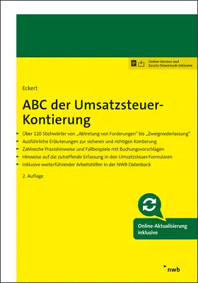 Eckert | ABC der Umsatzsteuer-Kontierung | Online-Buch | 978-3-482-81442-6 | www2.sack.de