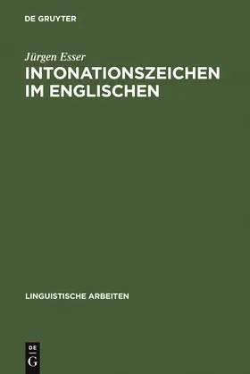 Esser | Intonationszeichen im Englischen | Buch | 978-3-484-10238-5 | sack.de