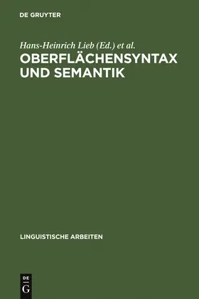 Lieb |  Oberflächensyntax und Semantik | Buch |  Sack Fachmedien