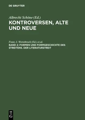 Koopmann / Worstbrock |  Formen und Formgeschichte des Streitens. Der Literaturstreit | Buch |  Sack Fachmedien