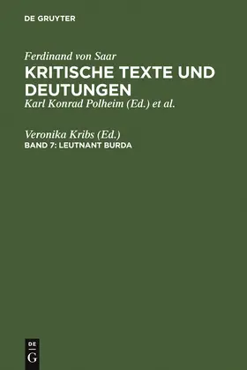Kribs | Leutnant Burda | Buch | 978-3-484-10735-9 | www2.sack.de