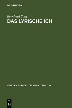 Sorg | Das lyrische Ich | Buch | 978-3-484-18080-2 | sack.de