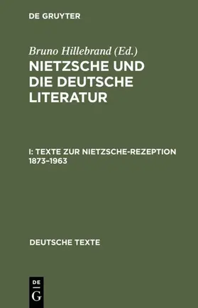 Hillebrand | Texte zur Nietzsche-Rezeption 1873-1963 | Buch | 978-3-484-19049-8 | sack.de