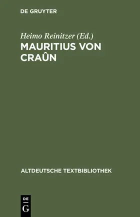 Reinitzer | Mauritius von Craûn | Buch | 978-3-484-20213-9 | www2.sack.de
