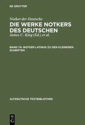 King / Tax |  Notker latinus zu den kleineren Schriften | Buch |  Sack Fachmedien