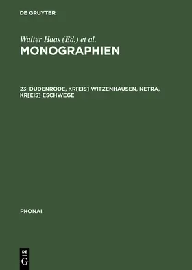 Guentherodt |  Dudenrode, Kr[eis] Witzenhausen, Netra, Kr[eis] Eschwege | Buch |  Sack Fachmedien