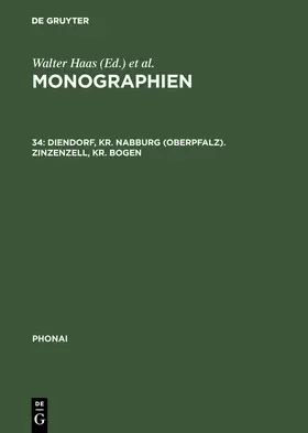 Hinderling / Wickham |  Diendorf, Kr. Nabburg (Oberpfalz). Zinzenzell, Kr. Bogen | Buch |  Sack Fachmedien