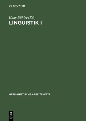 Bühler |  Linguistik I | Buch |  Sack Fachmedien