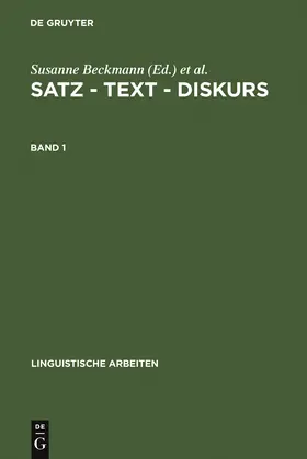 Frilling / Beckmann |  Satz - Text - Diskurs. Band 1 | Buch |  Sack Fachmedien