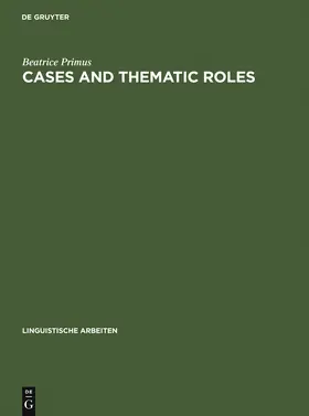 Primus | Cases and Thematic Roles | Buch | 978-3-484-30393-5 | sack.de