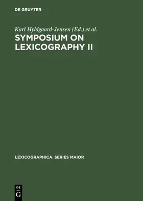 Hyldgaard-Jensen / Zettersten / Symposium on Lexicography &lt;2 |  Symposium on Lexicography II | Buch |  Sack Fachmedien