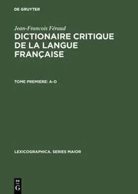 Féraud |  Dictionaire critique de la langue française | Buch |  Sack Fachmedien
