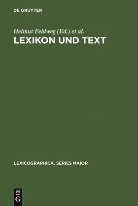 Hinrichs / Feldweg | Lexikon und Text | Buch | 978-3-484-30973-9 | sack.de