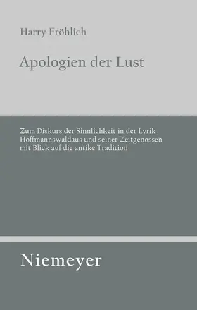 Fröhlich | Apologien der Lust | Buch | 978-3-484-32125-0 | sack.de