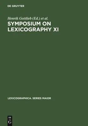 Gottlieb / Zettersten / Mogensen |  Symposium on Lexicography XI | Buch |  Sack Fachmedien