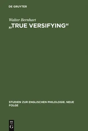 Bernhart |  "True Versifying" | Buch |  Sack Fachmedien