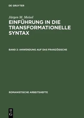 Meisel |  Anwendung auf das Französische | Buch |  Sack Fachmedien