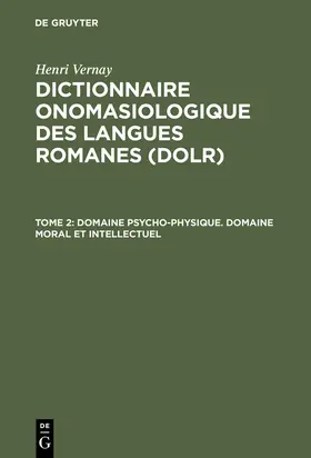 Vernay |  Domaine psycho-physique. Domaine moral et intellectuel | Buch |  Sack Fachmedien