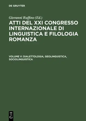 Ruffino |  Dialettologia, geolinguistica, sociolinguistica | Buch |  Sack Fachmedien