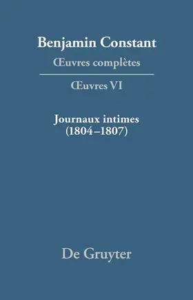 Kloocke / Delbouille |  Journaux intimes (1804-1807) suivis de Affaire de mon père (1811) | Buch |  Sack Fachmedien