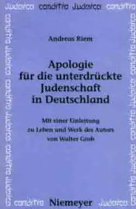 Riem / Bürger |  Apologie für die unterdrückte Judenschaft in Deutschland | Buch |  Sack Fachmedien
