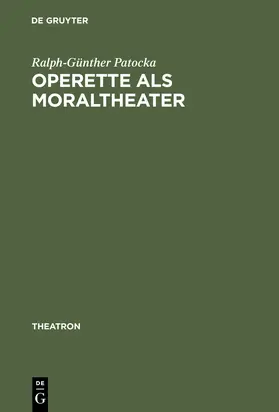 Patocka | Operette als Moraltheater | Buch | 978-3-484-66039-7 | sack.de