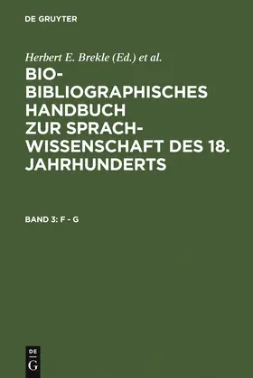 Brekle / Weiß / Dobnig-Jülch |  F - G | Buch |  Sack Fachmedien