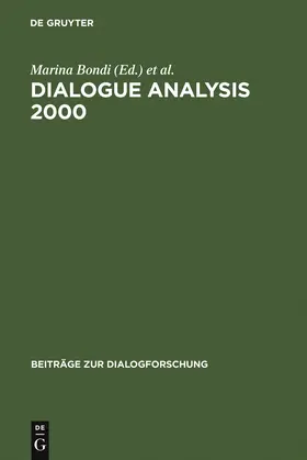 Stati / Bondi |  Dialogue Analysis 2000 | Buch |  Sack Fachmedien