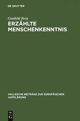 Berg | Erzählte Menschenkenntnis | Buch | 978-3-484-81030-3 | sack.de