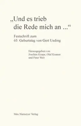 Knape / Kramer / Weit | "Und es trieb die Rede mich an..." | E-Book | sack.de
