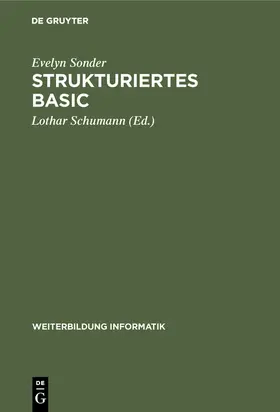 Sonder / Schumann |  Strukturiertes BASIC | Buch |  Sack Fachmedien