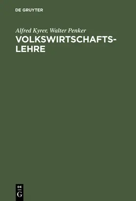 Penker / Kyrer |  Volkswirtschaftslehre | Buch |  Sack Fachmedien