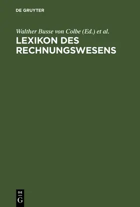 Pellens / Busse von Colbe |  Lexikon des Rechnungswesens | Buch |  Sack Fachmedien