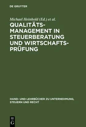 Pasch / Heinhold |  Qualitätsmanagement in Steuerberatung und Wirtschaftsprüfung | Buch |  Sack Fachmedien