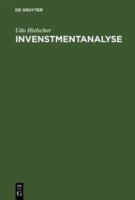 Hielscher |  Invenstmentanalyse | Buch |  Sack Fachmedien