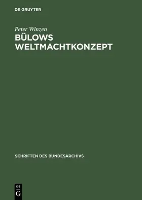 Winzen |  Bülows Weltmachtkonzept | Buch |  Sack Fachmedien