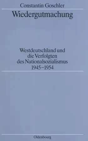 Goschler |  Wiedergutmachung | Buch |  Sack Fachmedien