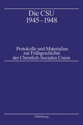 Mintzel / Fait |  Die CSU 1945-1948 | Buch |  Sack Fachmedien