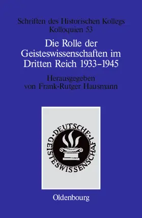 Hausmann |  Die Rolle der Geisteswissenschaften im Dritten Reich 1933-1945 | Buch |  Sack Fachmedien