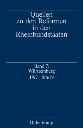  Württemberg 1797-1816/19 | Buch |  Sack Fachmedien