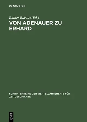 Blasius |  Von Adenauer zu Erhard | Buch |  Sack Fachmedien