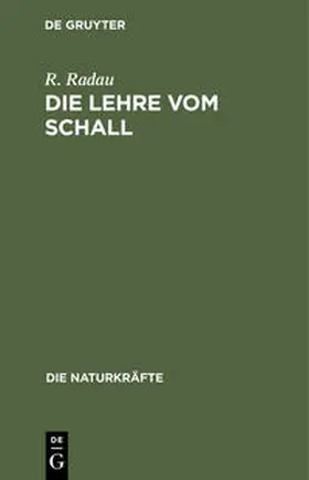 Radau |  Die Lehre vom Schall | Buch |  Sack Fachmedien