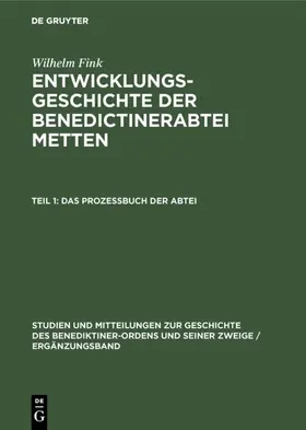 Fink |  Das Profeßbuch der Abtei | eBook | Sack Fachmedien